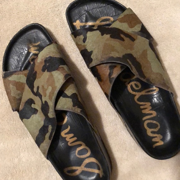 camouflage slide sandals